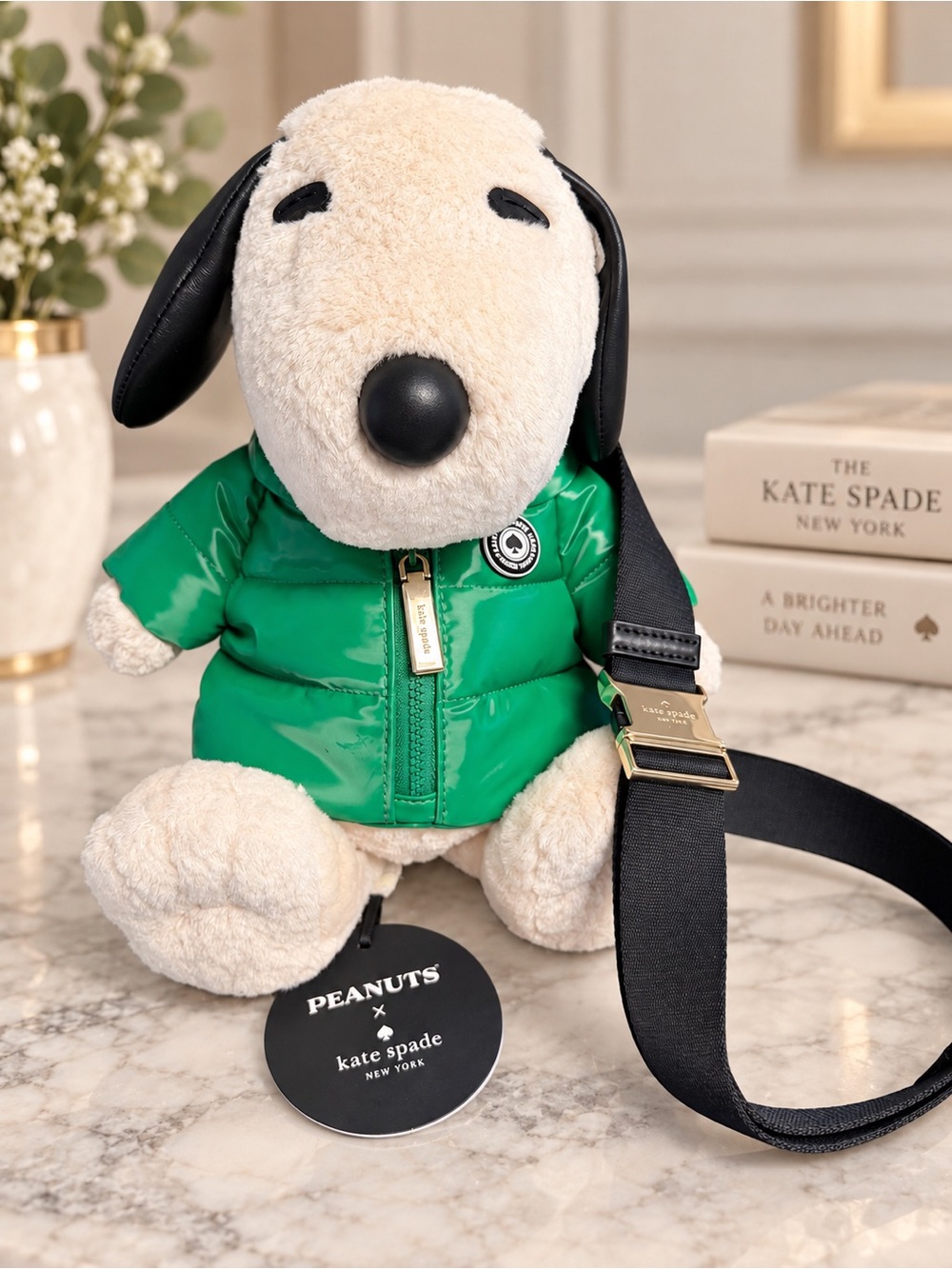 Kate Spade x Peanuts Snoopy 3D Dog Crossbody KM631 New Rare